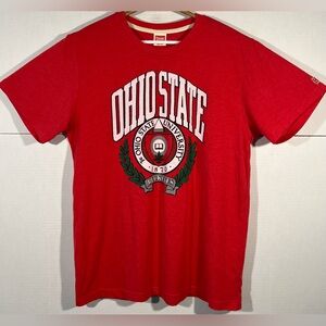 Homage The Ohio State University Buckeyes Graphic Tee Red Sz Large Cotton Blend